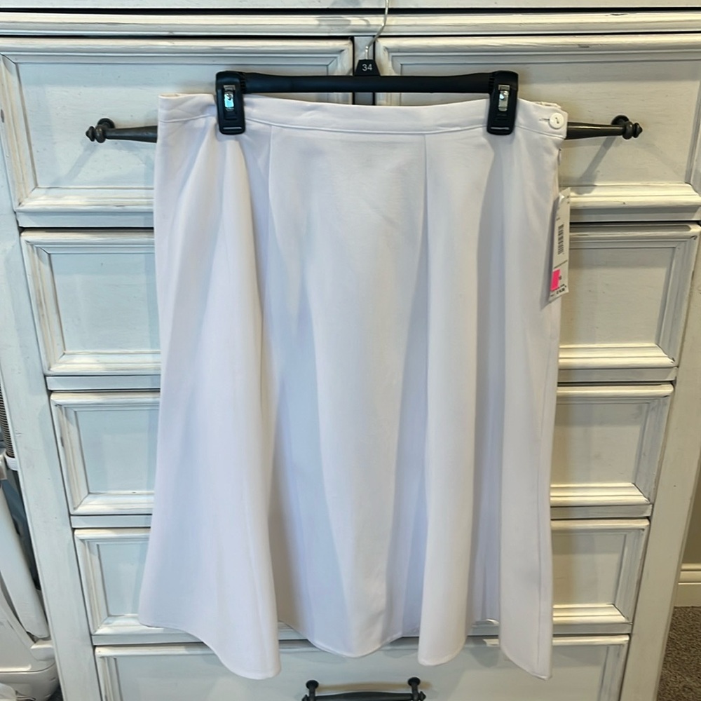 NWT white summer modest skirt